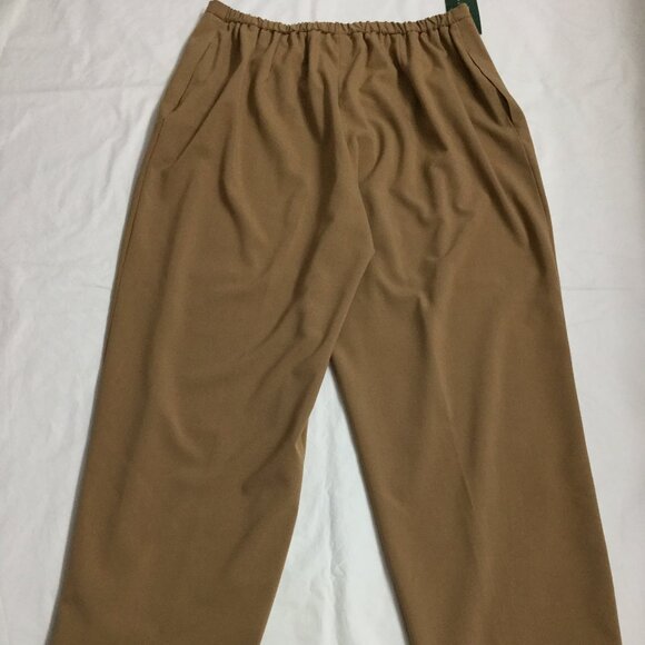 Harve Bernard Women Plus Size 18W Tan Pants Stretch Elastic Waist Tapered NWT - Picture 5 of 10